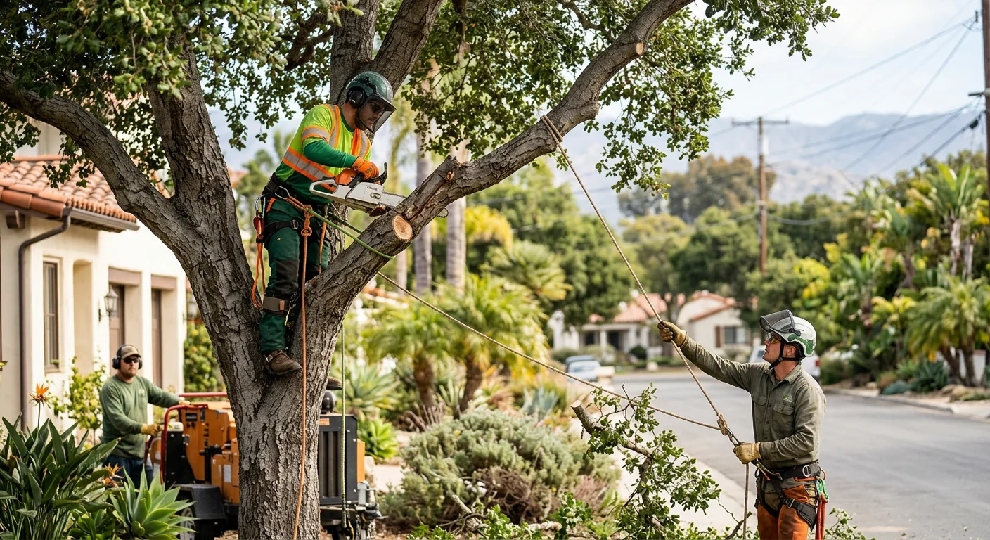 Cleared residential lot ready for development after brush removal in Carpinteria